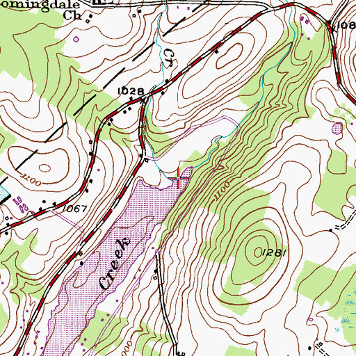 Topographic Map of Culver Creek, PA