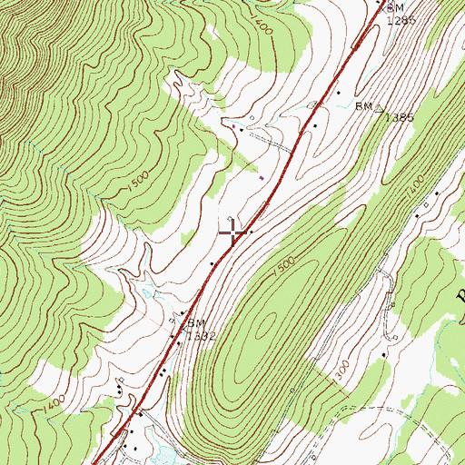Topographic Map of Cumberland Valley, PA