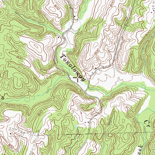 Topographic Map of Cummings Run, PA