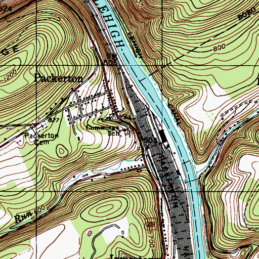 Topographic Map of Cummings School, PA