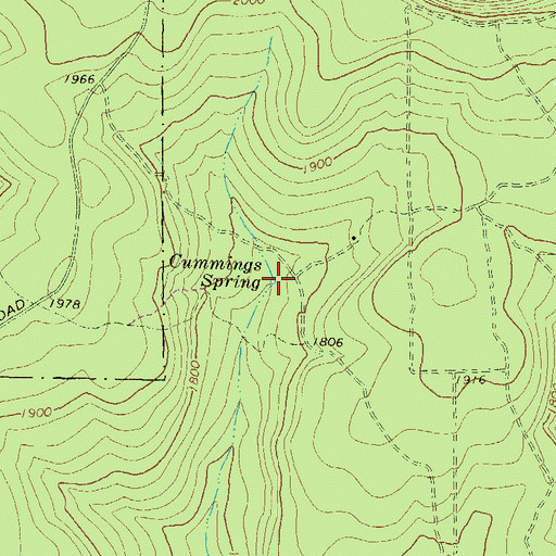 Topographic Map of Cummings Spring, PA