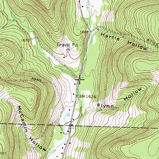 Topographic Map of Cushing Hollow, PA