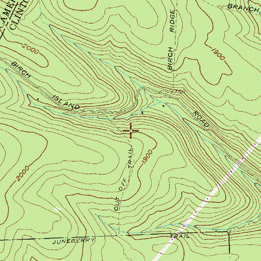 Topographic Map of Cut Off Trail, PA