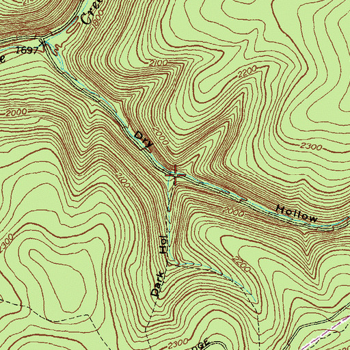 Topographic Map of Dark Hollow, PA