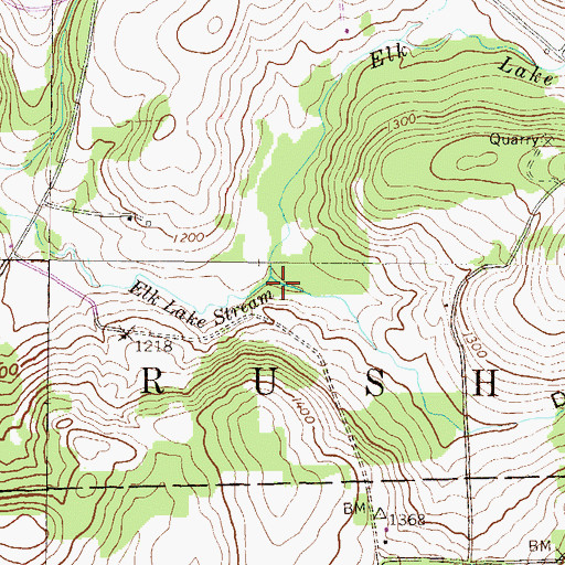 Topographic Map of Dark Hollow, PA
