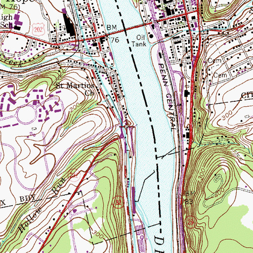 Topographic Map of Dark Hollow Run, PA