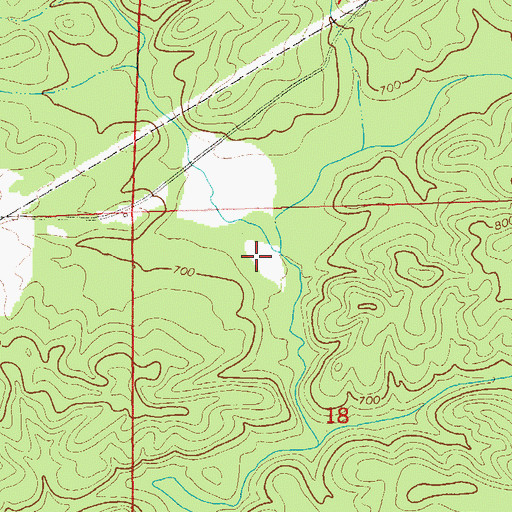 Topographic Map of Dipping Vat Creek, AL