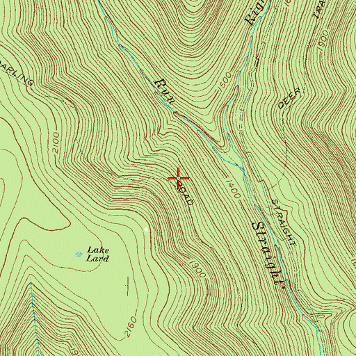 Topographic Map of Darling Road Trail, PA