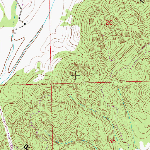 Topographic Map of Dirtseller Mountain, AL