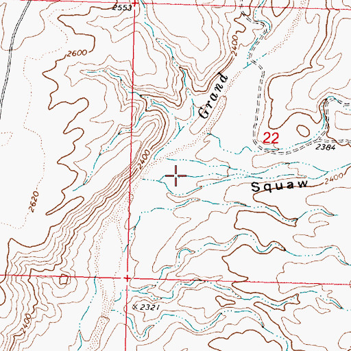 Topographic Map of Squaw Canyon, AZ
