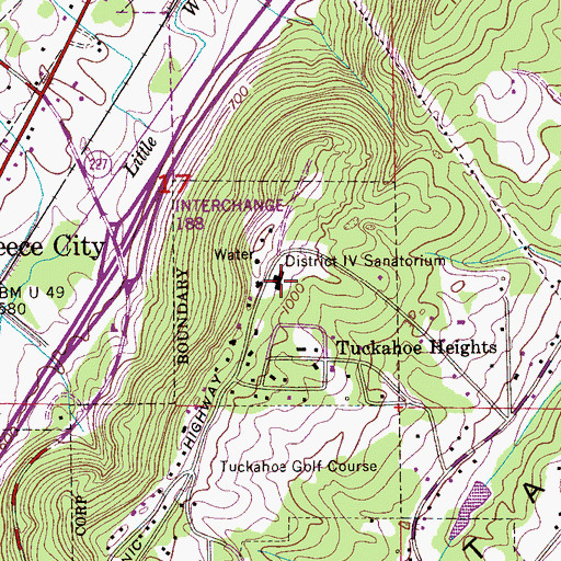 Topographic Map of Mountain View Hospital, AL