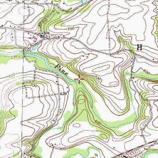 Topographic Map of Deep Creek, PA