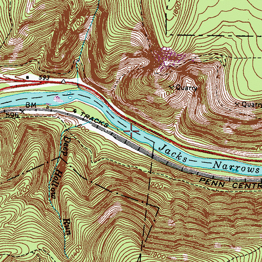 Topographic Map of Deep Hollow Run, PA