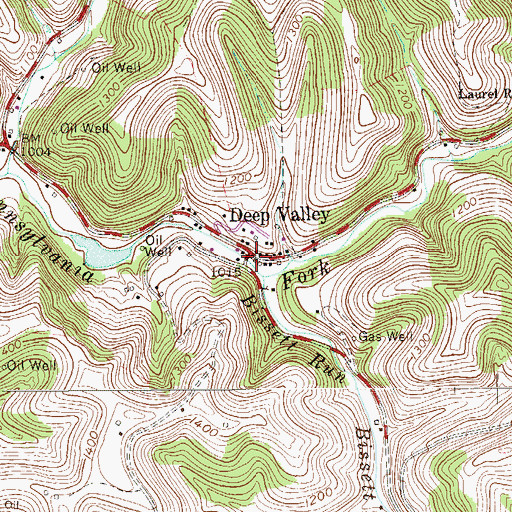 Topographic Map of Deep Valley, PA