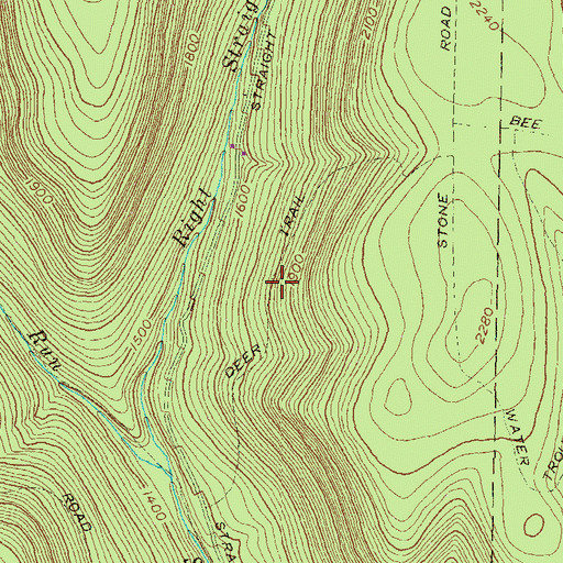 Topographic Map of Deer Trail, PA