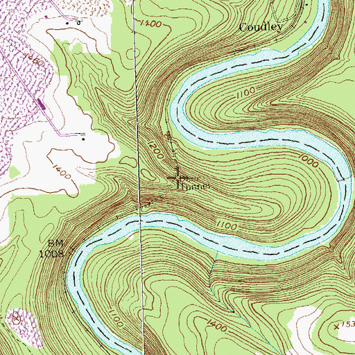 Topographic Map of Deer Tunnel, PA