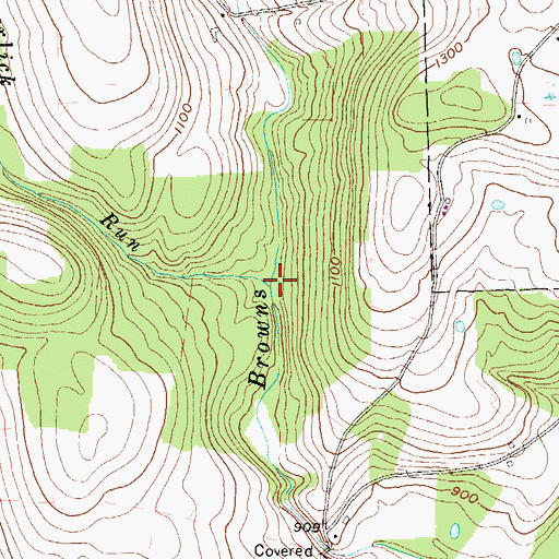 Topographic Map of Deerlick Run, PA