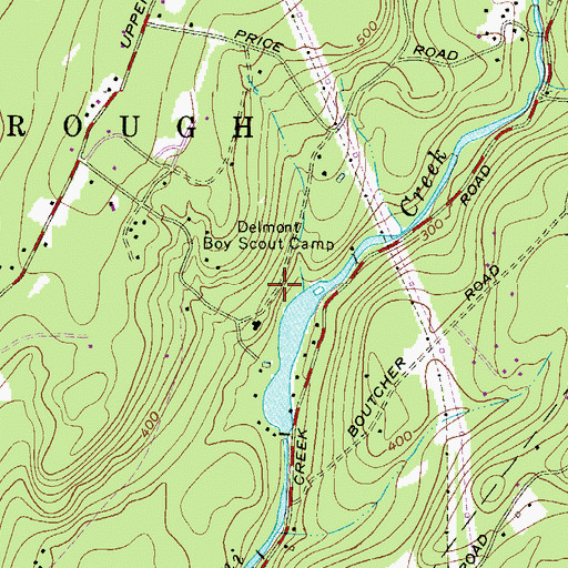 Topographic Map of Delmont Boy Scout Camp, PA