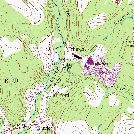 Topographic Map of Dempsey Run, PA