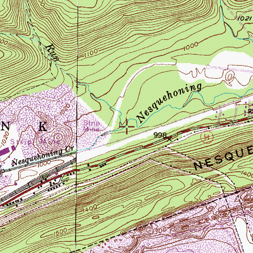 Topographic Map of Dennison Run, PA