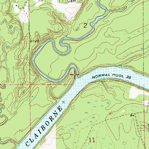Topographic Map of Dixon Creek, AL