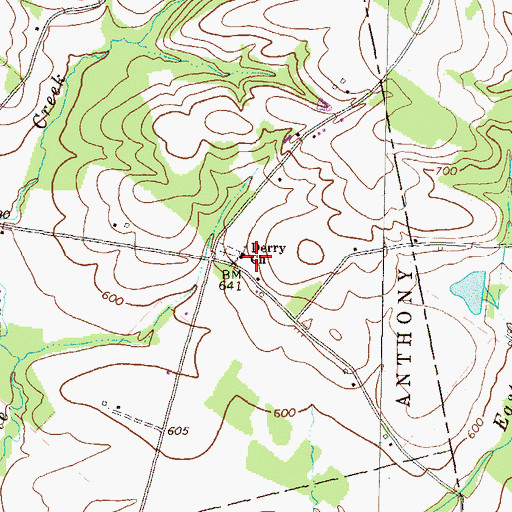 Topographic Map of Derry Church, PA