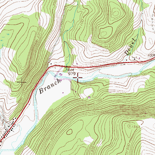Topographic Map of Deuel Creek, PA
