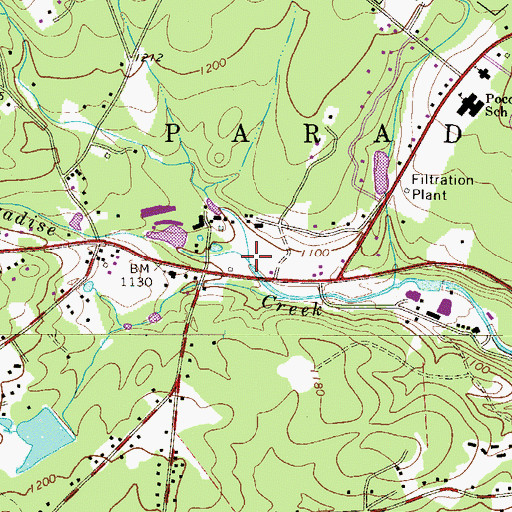 Topographic Map of Devils Hole Creek, PA