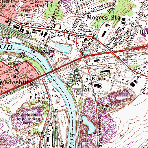 Topographic Map of Diamond Run, PA