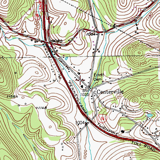 Topographic Map of Diamond School, PA