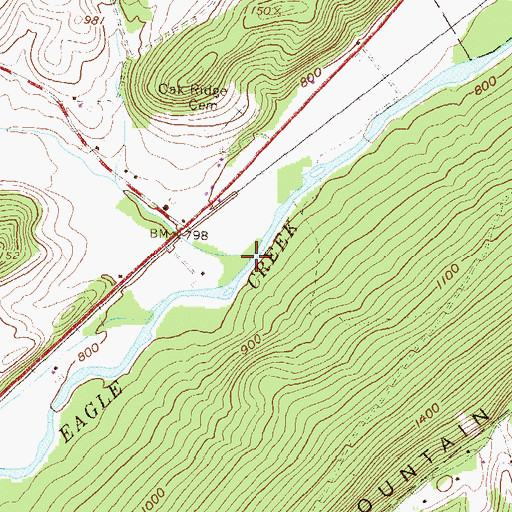 Topographic Map of Dicks Run, PA