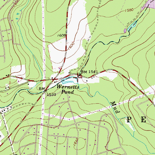 Topographic Map of Dilldown Creek, PA