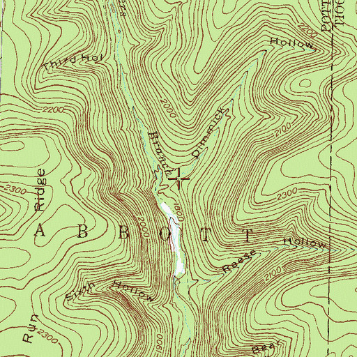 Topographic Map of Dimmick Hollow, PA