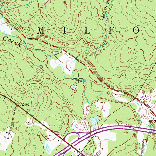 Topographic Map of Dimmick Meadow Brook, PA