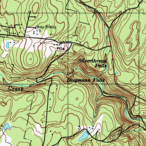 Topographic Map of Dingmans Falls, PA