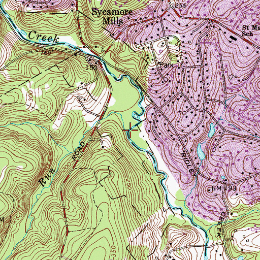 Topographic Map of Dismal Run, PA