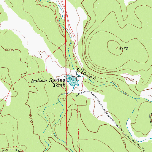 Topographic Map of Squaw Creek, AZ