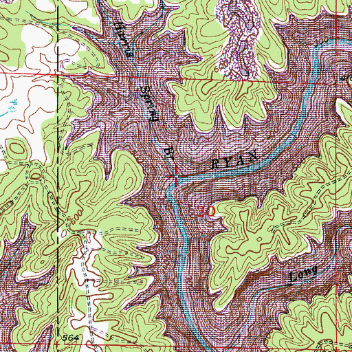Topographic Map of Doctor Harris Spring Branch, AL