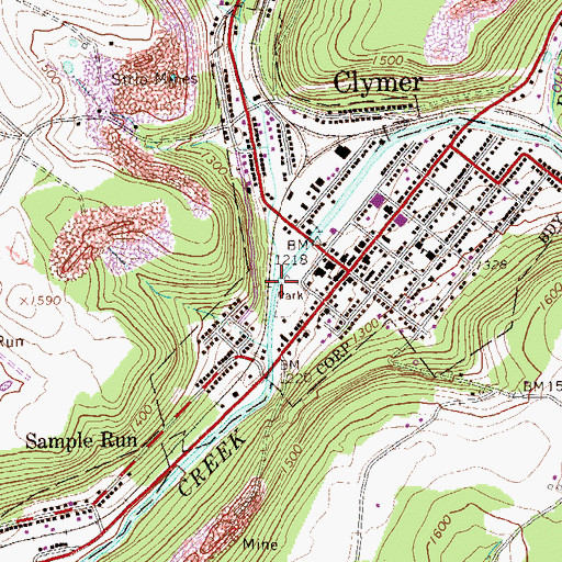 Topographic Map of Dixon Run, PA