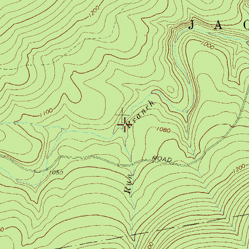 Topographic Map of Doc Smith Run, PA