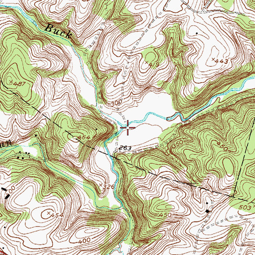 Topographic Map of Doe Run, PA