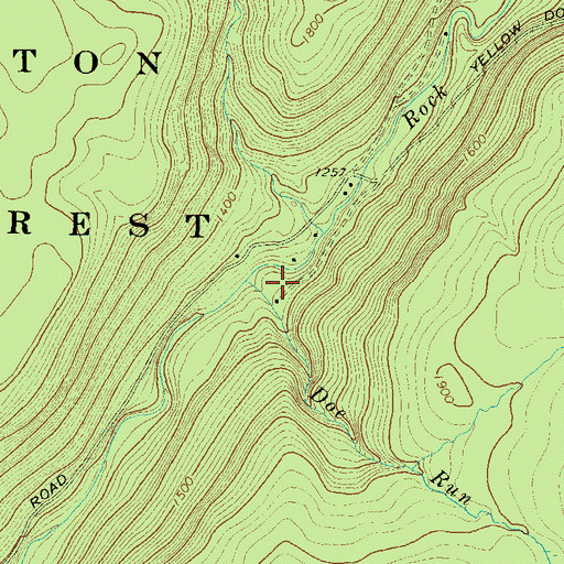 Topographic Map of Doe Run, PA
