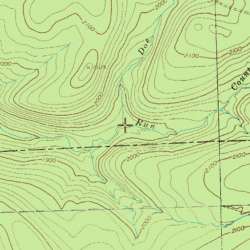 Topographic Map of Doe Run, PA