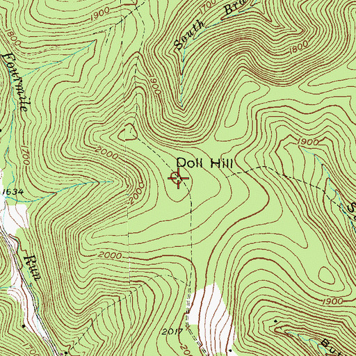 Topographic Map of Doll Hill, PA