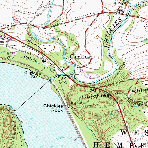 Topographic Map of Donegal Creek, PA