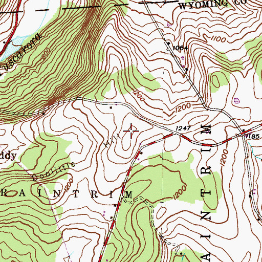 Topographic Map of Doolittle Hill, PA