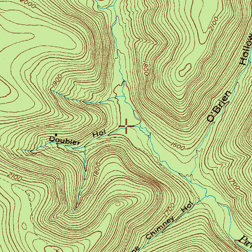 Topographic Map of Doubler Hollow, PA