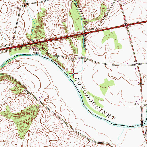Topographic Map of Doubling Gap Creek, PA