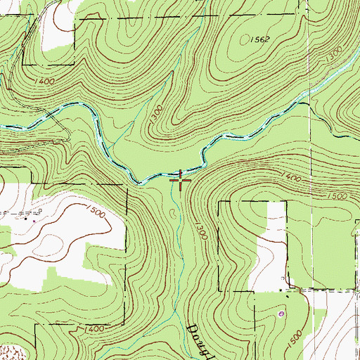 Topographic Map of Douglass Run, PA