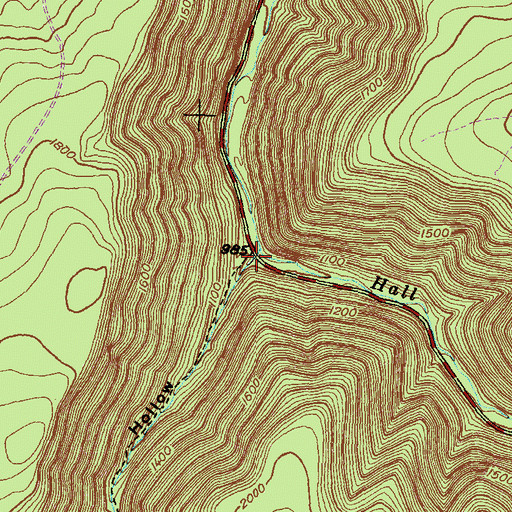 Topographic Map of Drake Hollow, PA